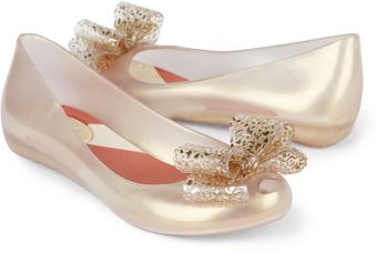 Melissa + Vivienne Westwood Ultra Girl Lace Gold Pumps - Lyst