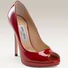 Jimmy Choo Quiet Patentleather Pumps in Red - Lyst