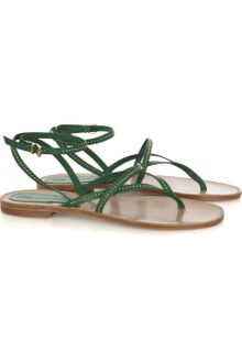 Vanessa Bruno Athé Studded Leather Flat Sandals - Lyst