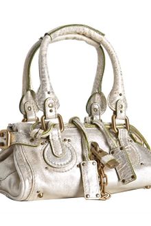 Chloé Gold Leather Paddington Mini Satchel - Lyst