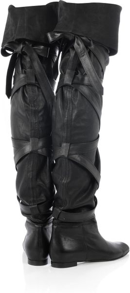 otk flat leather boots