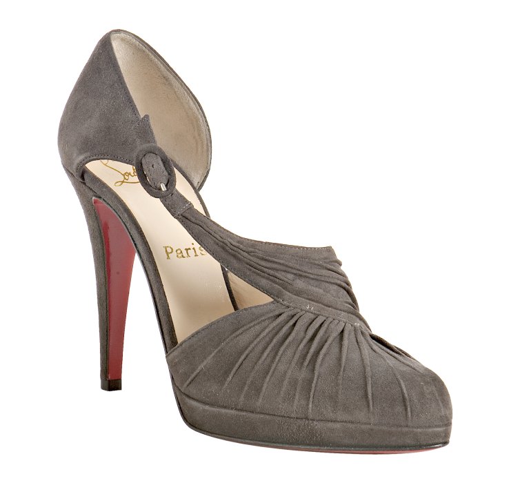 louboutin grey suede