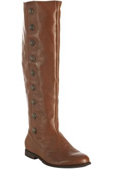 Steven By Steve Madden Cognac Leather Greyson Flat Boots - Lyst