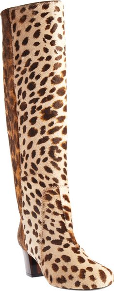 long animal print boots