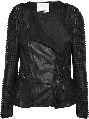 3.1 Phillip Lim Stud-embellished Leather Jacket - Lyst
