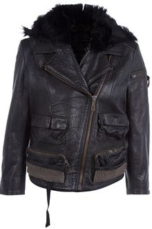 Acne Leather Biker Jacket - Lyst