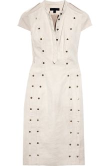 Burberry Prorsum Rivet-embellished Stretch-linen Dress - Lyst