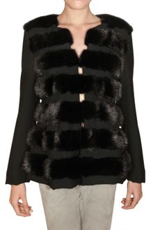 Chicca Lualdi Beequeen Wool Cloth and Mink Fur Coat - Lyst