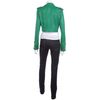 Diane Von Furstenberg Alphie Cropped Biker Jacket in Green - Lyst