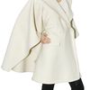 Givenchy Hooded Double Cloth Cape Coat in White - Lyst