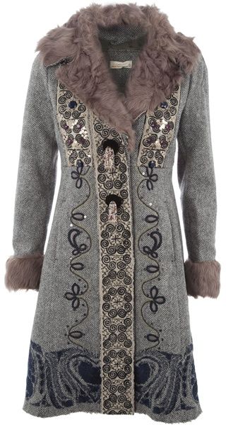 Odd Molly Patterned Sequin/bead Coat - Lyst