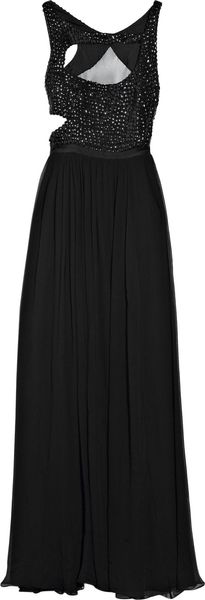 Rachel Gilbert Paillette-embellished Silk-chiffon Gown - Lyst