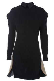 Sacai Cut-away Cable Knit Dress - Lyst