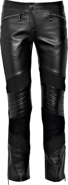 Versace Leather Suede-paneled Motocross Pants - Lyst