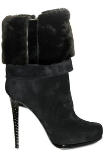 Diego Dolcini 120mm Suede and Mink Fur Pull On Boots - Lyst