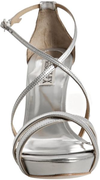 badgley mischka silver flats