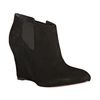 Bcbgmaxazria Black Suede Paris Wedge Booties in Black - Lyst