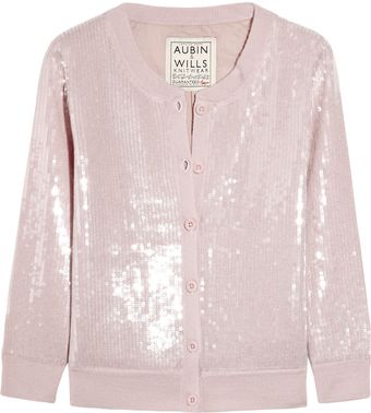 Aubin & Wills Beanacre Sequined Merino Wool Cardigan - Lyst