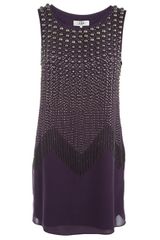 Tibi Embellished Silk Dress