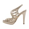 Boutique 9 Runaway Caged Sandal in Beige (light taupe satin) - Lyst
