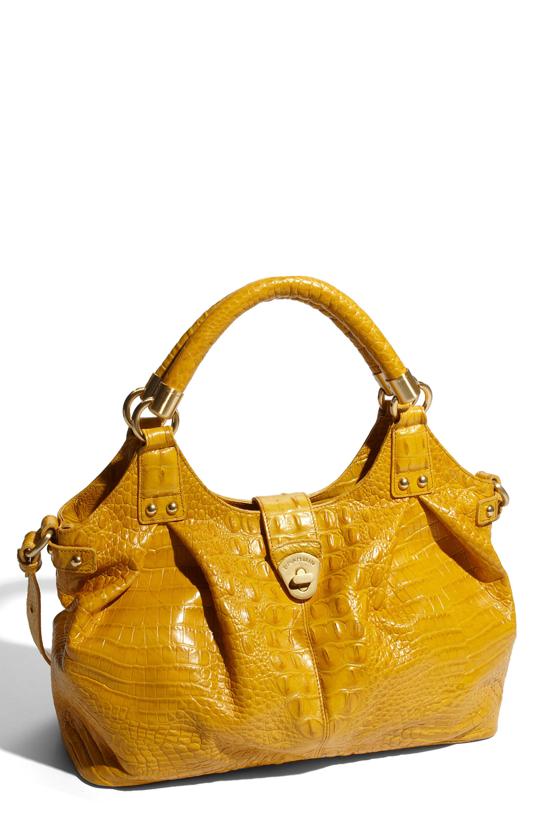 Brahmin Dagny Medium Leather Tote in Yellow (citrine croc) Lyst