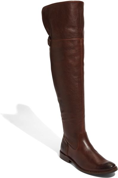 Frye Shirley Over The Knee Boot In Brown Dark Brown Leather Lyst