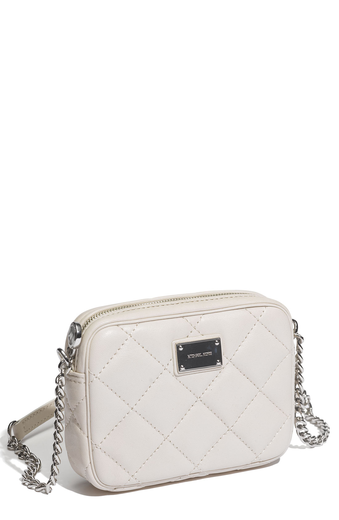 Michael Michael Kors Hamilton Quilted Leather Crossbody Bag in White (vanilla) Lyst