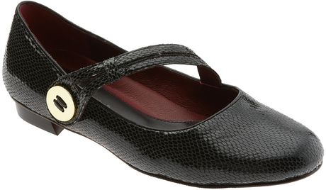 Oh! Shoes Franka Mary Jane Flat in Black (black python print) - Lyst
