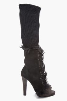 Giuseppe Zanotti x Thakoon Sock Peep Toe Boots - Lyst
