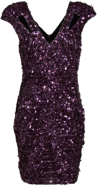 Eastland Sequin Embellished Mini Dress in Purple - Lyst
