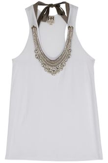 Haute Hippie Crystal Embellishment-bib Tank - Lyst