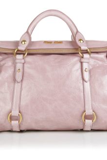 Miu Miu Bow Detail Leather Tote - Lyst