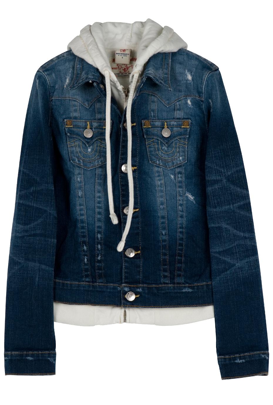 True Religion Jimmy Hooded Denim Jacket In Blue Denim Lyst 