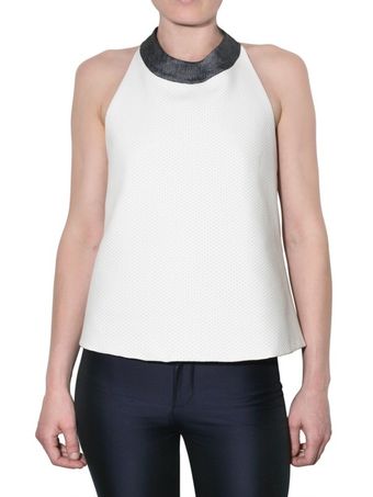 Alexis Mabille Cotton Piquet Top - Lyst