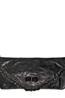 Balmain Ultimate Safety Pins Distressed Clutch - Lyst