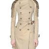Burberry Prorsum Studded Gabardine Trench Coat in Beige - Lyst