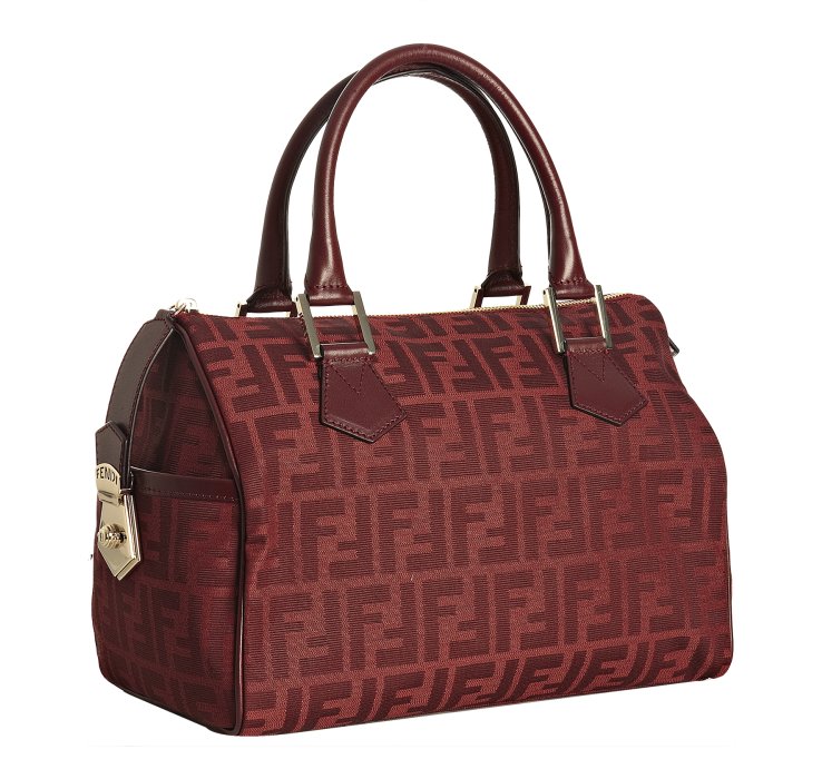 Fendi Red Zucca Canvas Chef Top Handle Bag in Red | Lyst