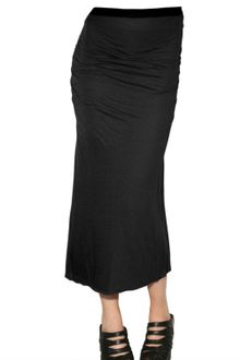 Rick Owens Back Drape Jersey Skirt - Lyst
