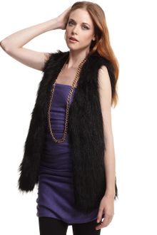 Halston Heritage Faux Fur Vest - Lyst