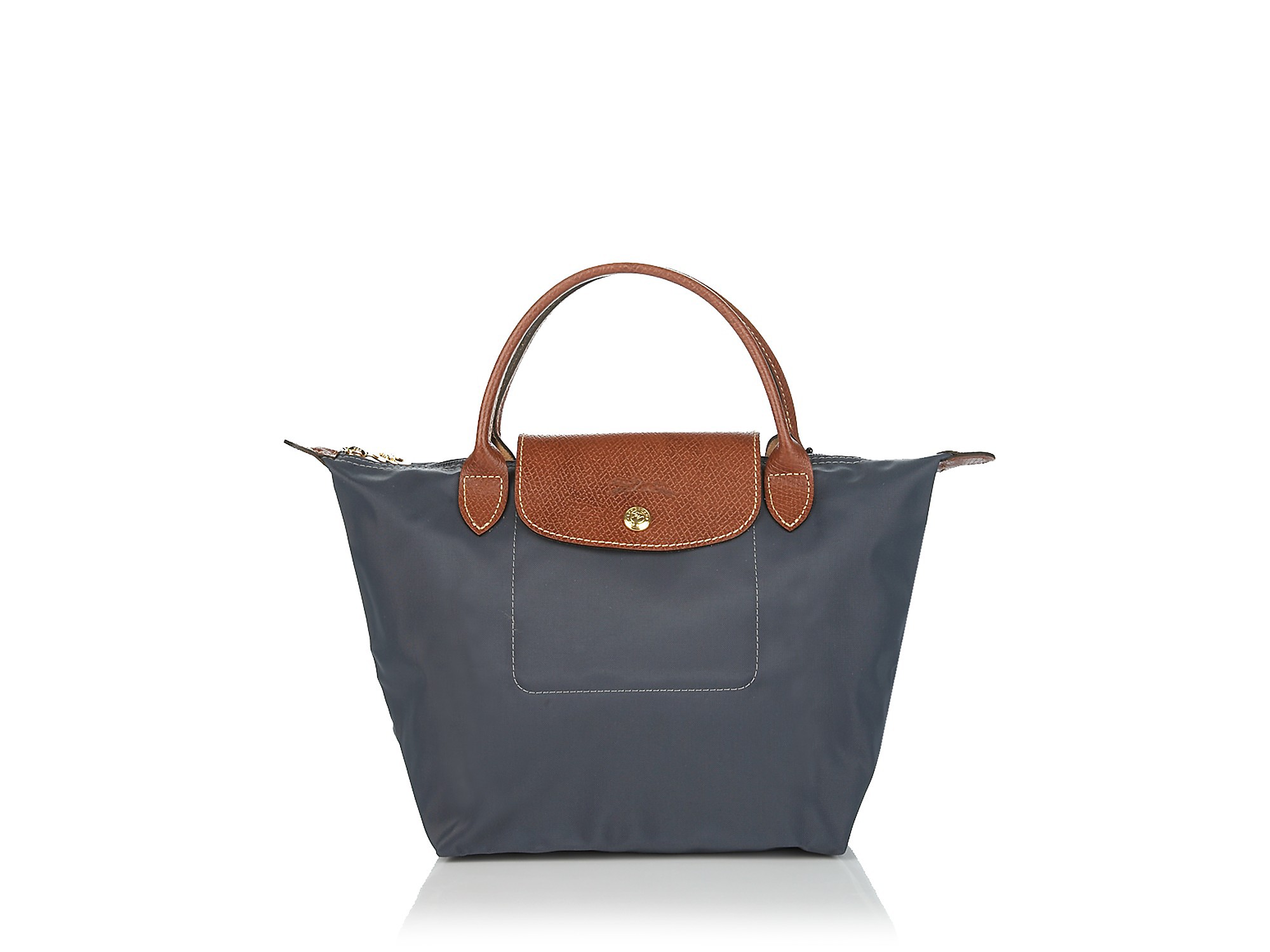 Longchamp Le Pliage Nylon Tote In Dark Grey Graphite In Blue Dark Grey