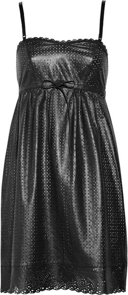 Marc By Marc Jacobs Lacey Perforated Leather Dress in Black - Lyst