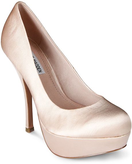 Steve Madden Partyy Pumps in Gold (Champagne Satin) | Lyst