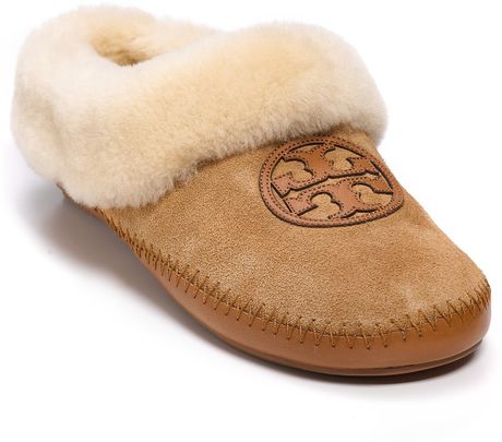 camel tory burch flats