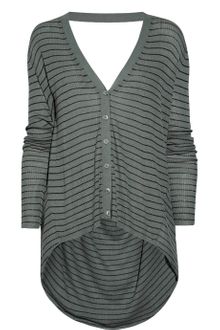 Alexander Wang Draped Ribbed-knit Cardigan - Lyst