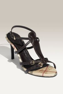 Burberry T-strap Sandal - Lyst