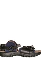 Lanvin Double Belted Calfskin Sandals