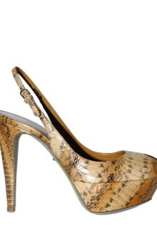 Sergio Rossi 120mm Watersnake Sling Back Sandals - Lyst