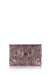 Anya Hindmarch Pink Valorie Glitter Clutch - Lyst