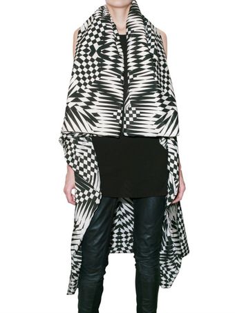  Printed Silk Cotton Voile Vest 