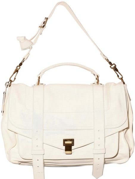 Proenza Schouler Ps1 Medium Lux Lamb Shoulder Bag in White - Lyst